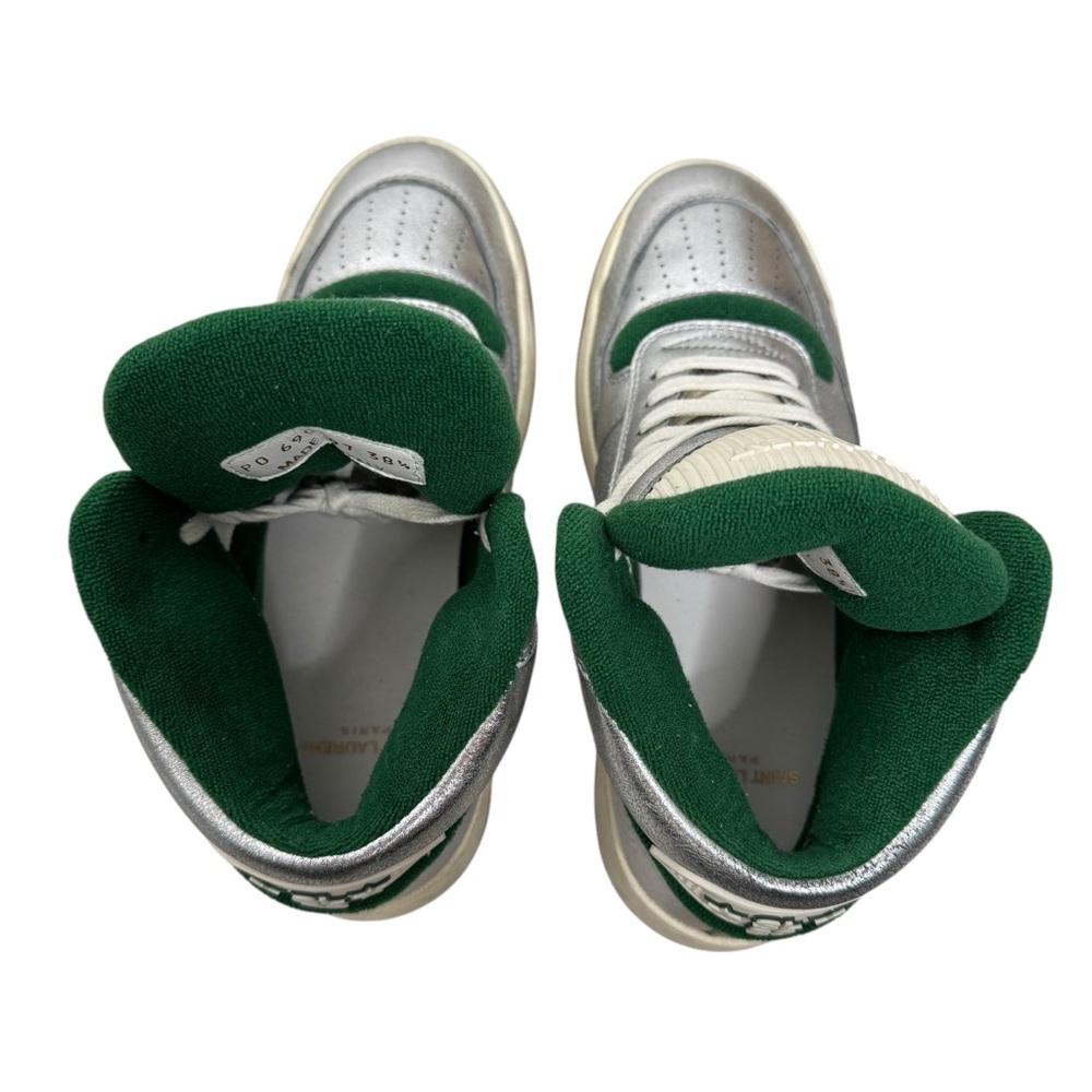 Saint Laurent SL80 High Top Sneakers Metallic - Picture 8 of 9